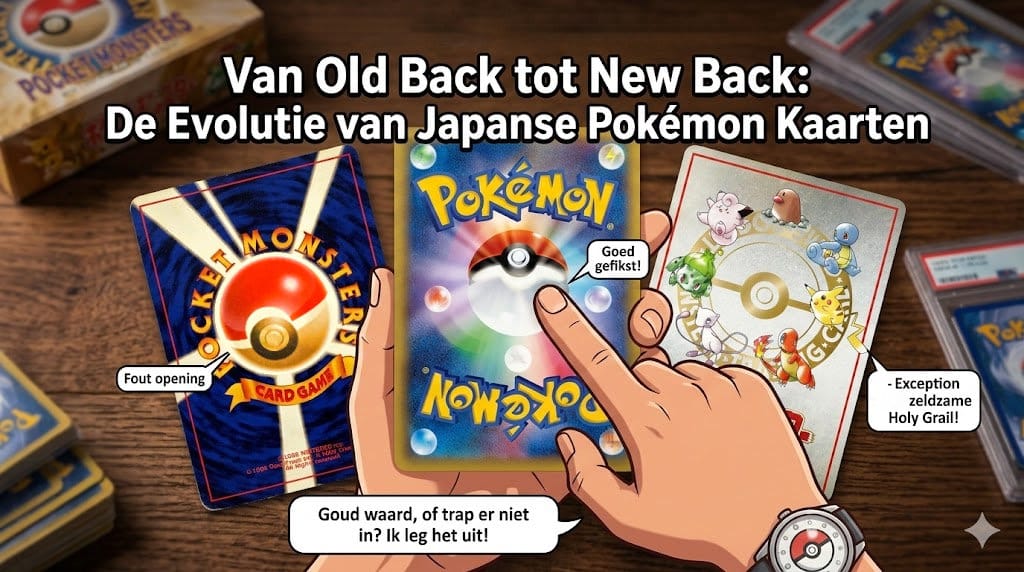 Japanse Pokémon Kaart Achterkant: Old Back vs New Back